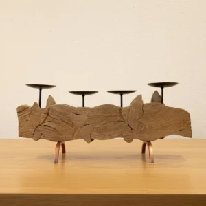 Wooden Butterfly Votive candle Stand