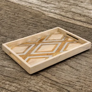 Tribeca Wood Aluminum Tray
