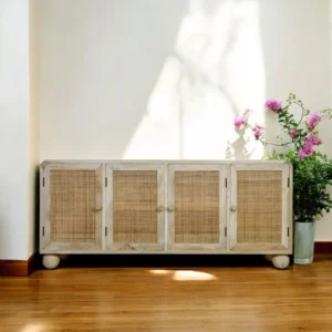 Rattan Weave Cabinet