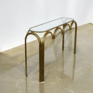 Brass Arch Console Table