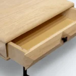 FSCT0002 wooden black iron c shaped table (1)