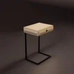 FSCT0002 wooden black iron c shaped table (1)