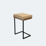 FSCT0002 wooden black iron c shaped table (1)