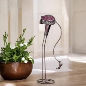 Rosy Rhapsody-Metal Flamingo Sculpture