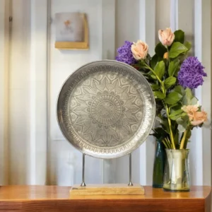 Metal Disc Floral Design