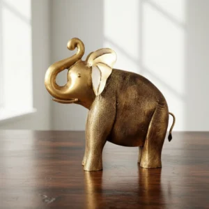 Golden Luxury Joyful Elephant sculpture