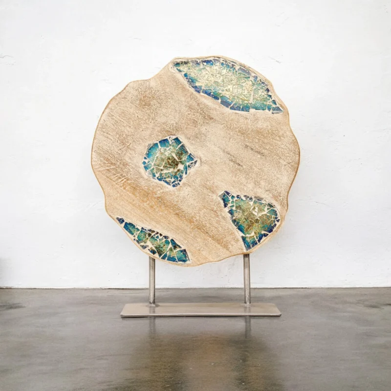 HDTD0055 wooden dics with moisac decor (1)