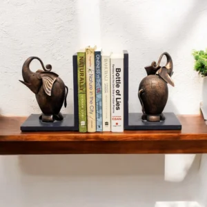 Wooden Elephant Bookends