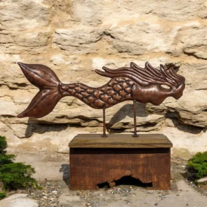 Mermaid fish statue