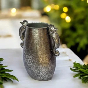 Beautiful Silver Metal Vase