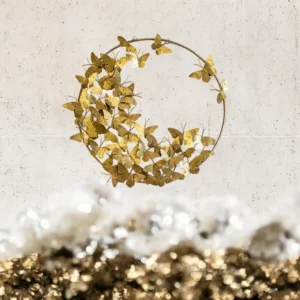 Golden Metallic Butterfly Dreams Wall Art