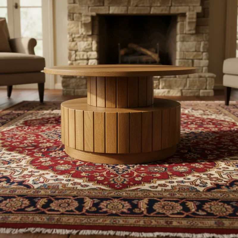 SCT0004 round wooden center table (1)