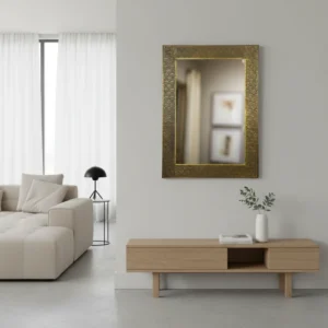 Antique Gold Embossed Rectangle Wall Mirror