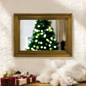 Gold-Accented Wall Mirror