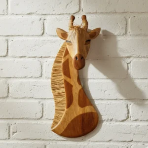 Wooden Giraffe wall Decor