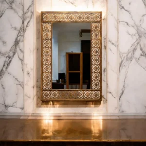 Luxurious Brass Wall Mirror