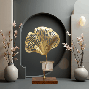 Ginkgo Leaf Votive Candle Holder