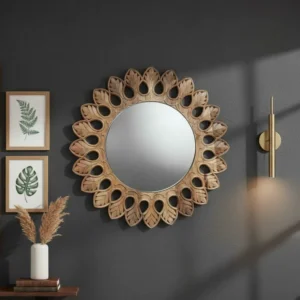 Leaf Design Decorative Wall Mirror