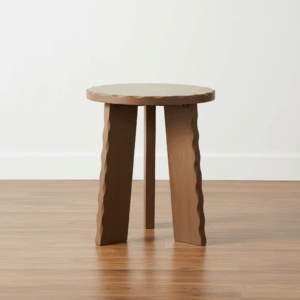 Wooden Carving Tripod Side Table