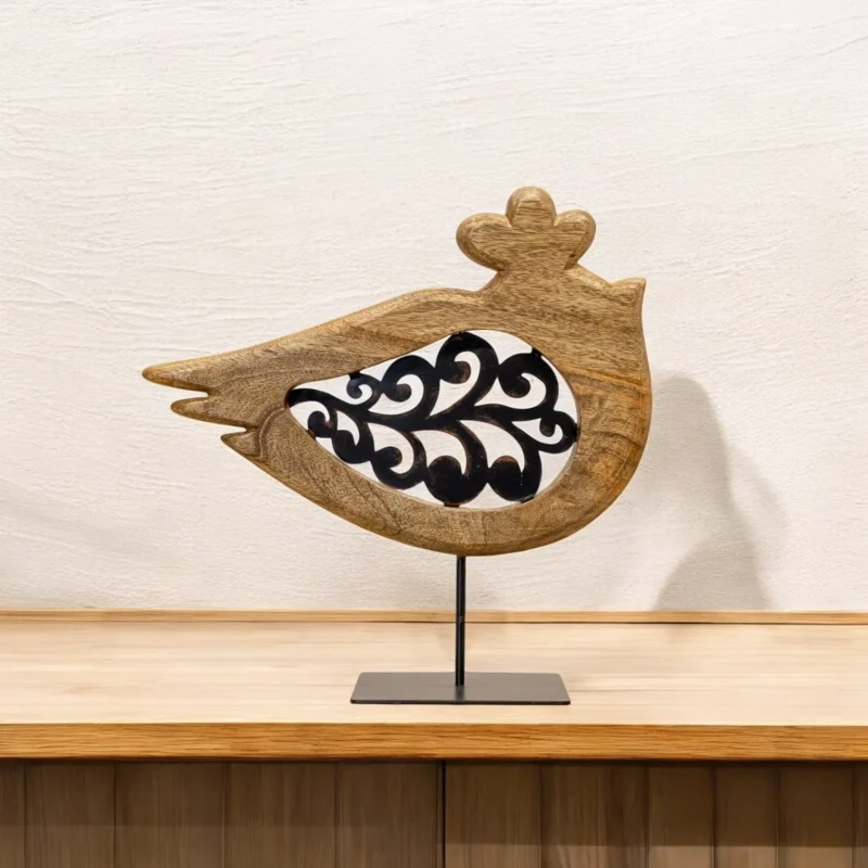 HDTD0078 wooden Rooster for Home Decor (1)