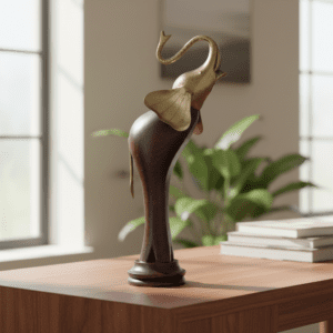 Wooden Elephant Showpiece