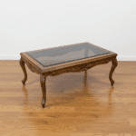 glass top center table