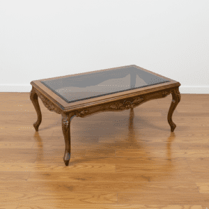 glass top center table
