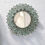 Carved Mandala Round Mirror