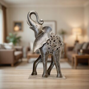 Incredible Trunk Up Metal Elephant