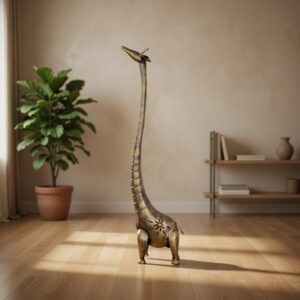 Metal Giraffe Decorative Showpiece