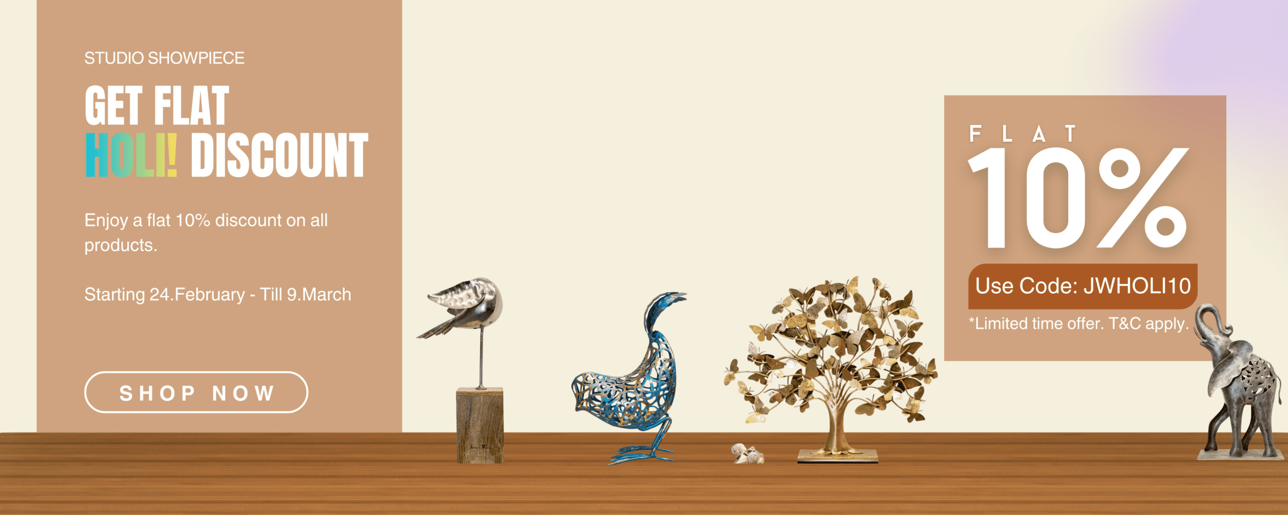 get flat holi discount