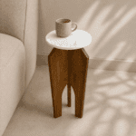 Abacus oval wooden coffee table