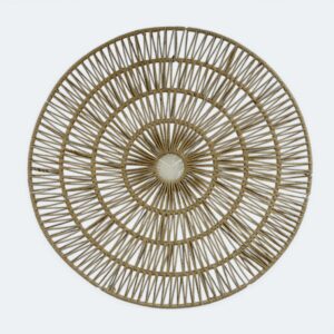 Unique Jute Rope Wheel Wall Sculpture