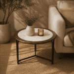 Marble Top Solid Wood Center Table