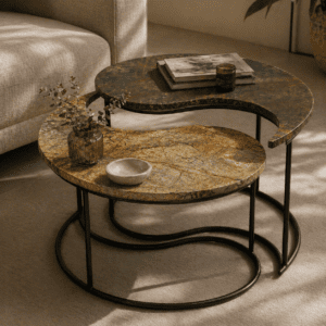 Marble Crescent Tables