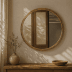 Wood Frame Venetian Brown Mirror
