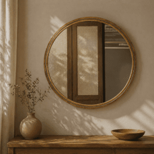 Wood Frame Venetian Brown Mirror
