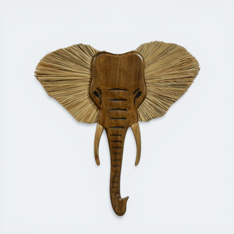 WWD0013 wooden Elephant Face (1)
