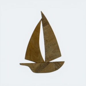 Wooden Boat Matte Finish Wall Hanging