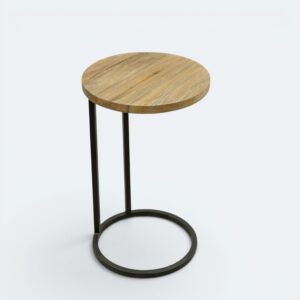 Modern Round C-Shaped Side Table