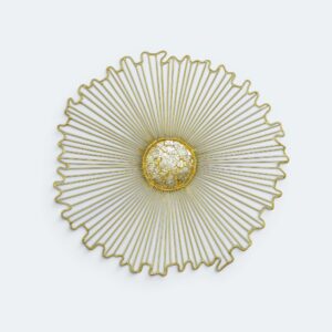 Golden Metal Sunburst Wall Decor