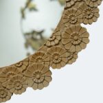 Floral-Carved Round Mirror